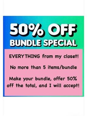 Closet Sale 50% Off Bundles Pink Graphic Promo